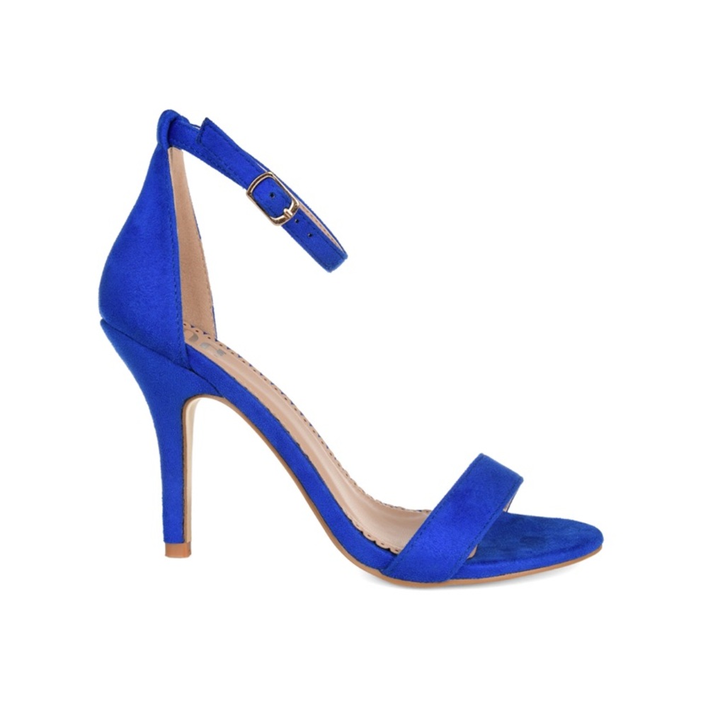 Nine West Blue Suede Ankle Strap Heels